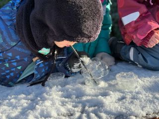 Dneska se zkoušky zmrzlé bubliny ve školce 🧊🧊🥶 a byla to zábava :)))